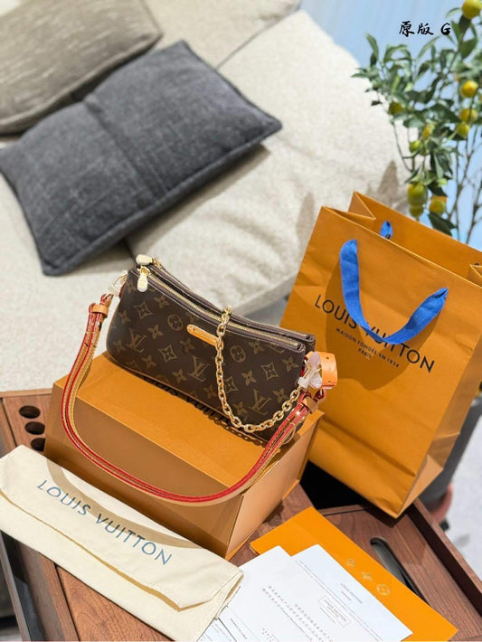 Louis Vitton Pochette Liv Handbag Brown Monogram