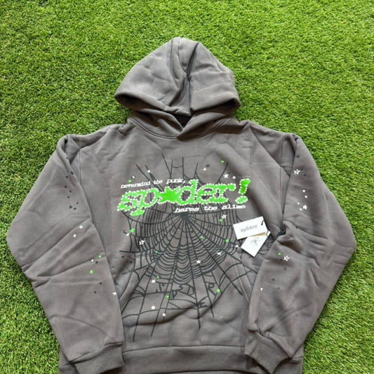 Brand New - Spyder Worldwide Dark Gray Spider Hoodie - Size Large