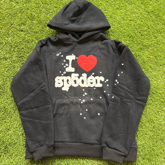Brand New - Spyder Worldwide Black Spider Hoodie - Size Medium