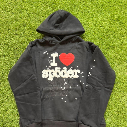Brand New - Spyder Worldwide Black Spider Hoodie - Size Large