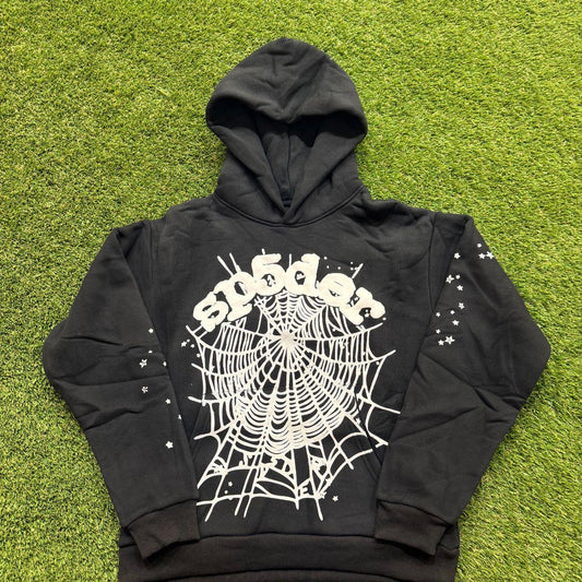 Brand New - Spyder Worldwide Black Spider Hoodie - Size Large